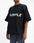 Purple T-Shirt Jersey Oversized Black