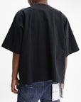 Purple T-Shirt Jersey Oversized Black