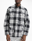 Purple Shirt Plaid Flannel Multi