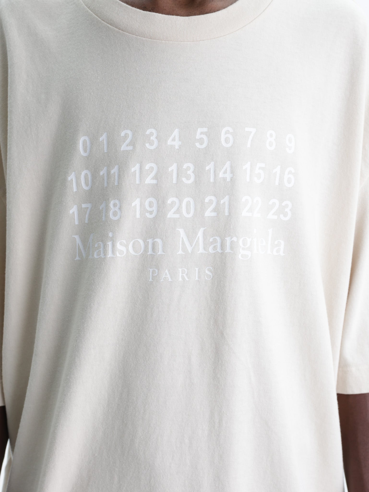 Maison Margiela Numerical Logo T-shirt Ecru - AL Capone Premium
