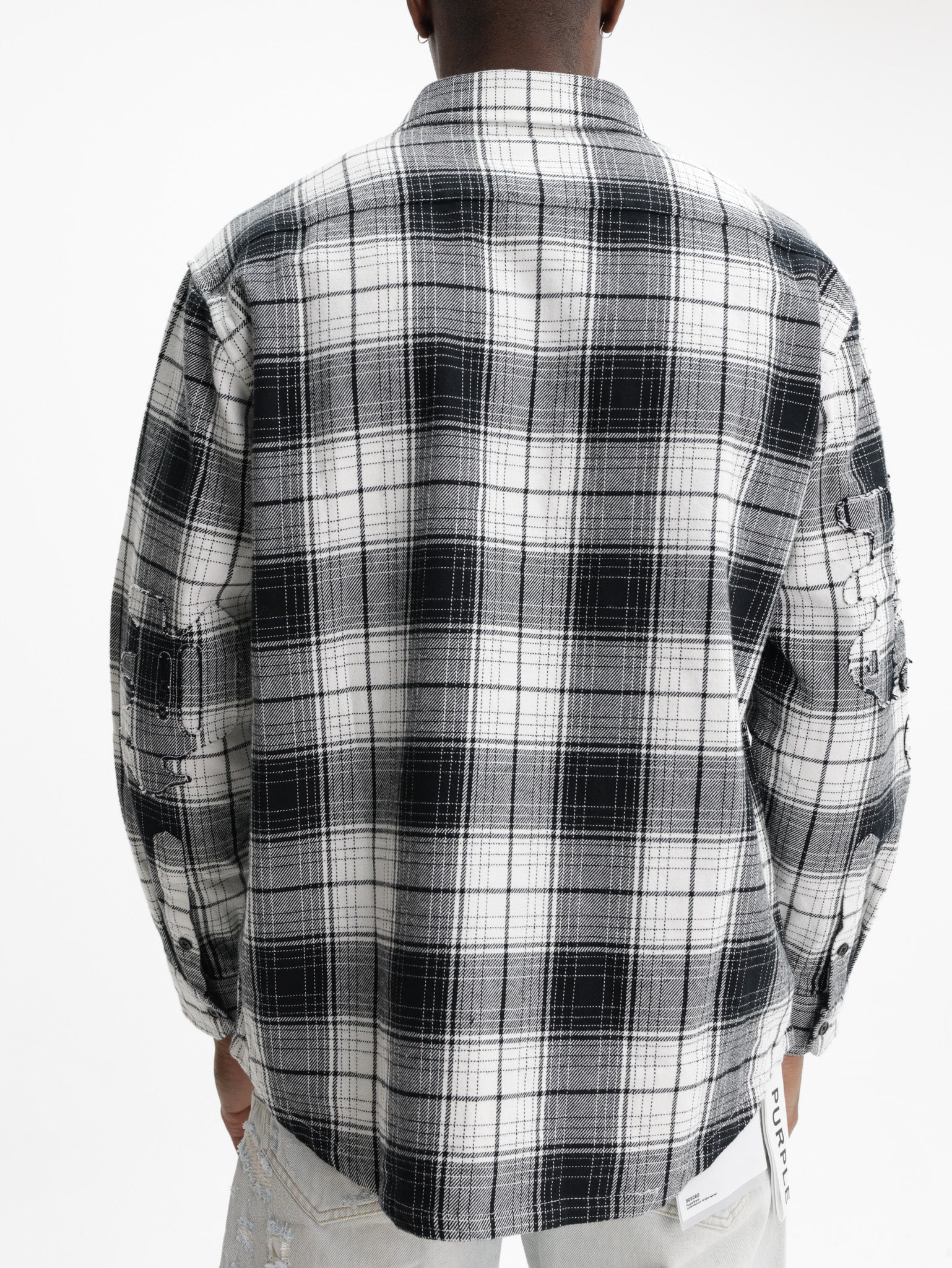 Purple Shirt Plaid Flannel Multi