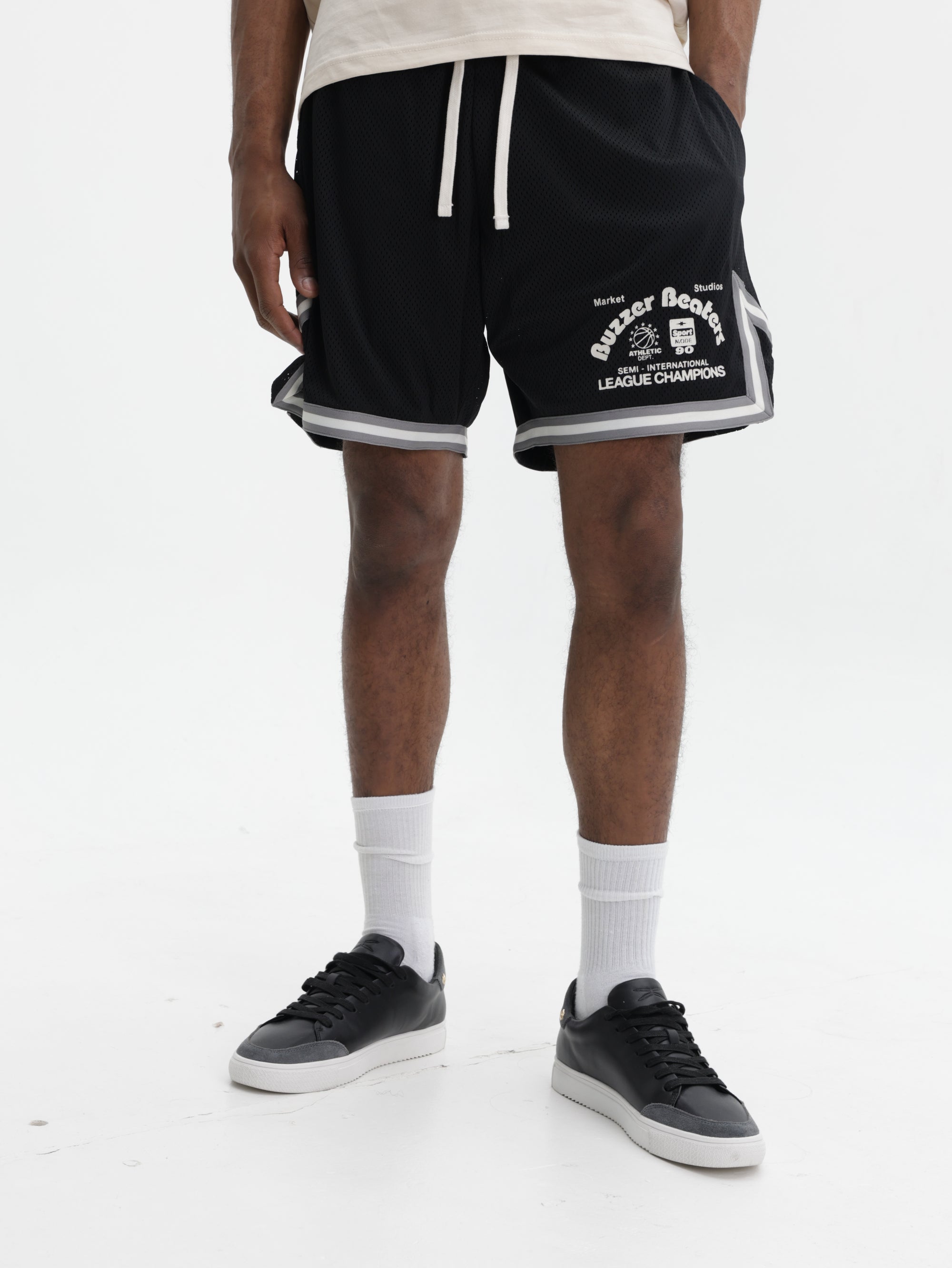 Market Shorts Buzzer Beaters Game Black