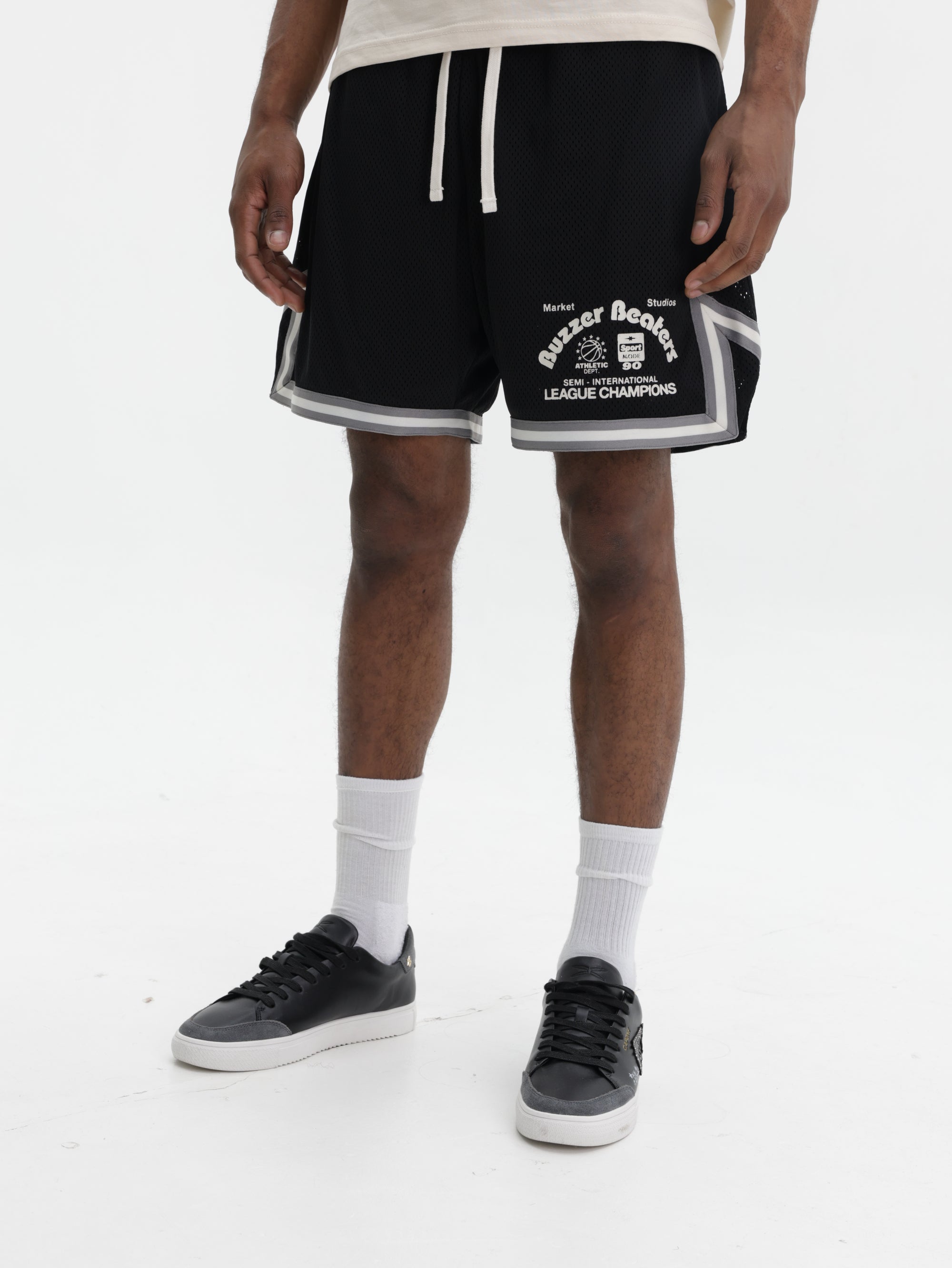 Market Shorts Buzzer Beaters Game Black