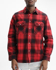 Purple Shirt Plaid Flannel Red