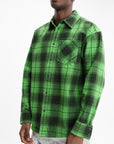 Purple Shirt Plaid Western Green