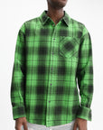 Purple Shirt Plaid Western Green