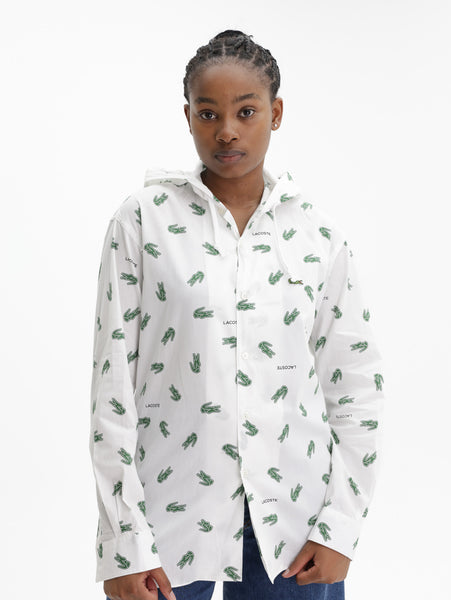 Comme Des Garcons Shirt Hooded X Lacoste White - AL Capone Premium