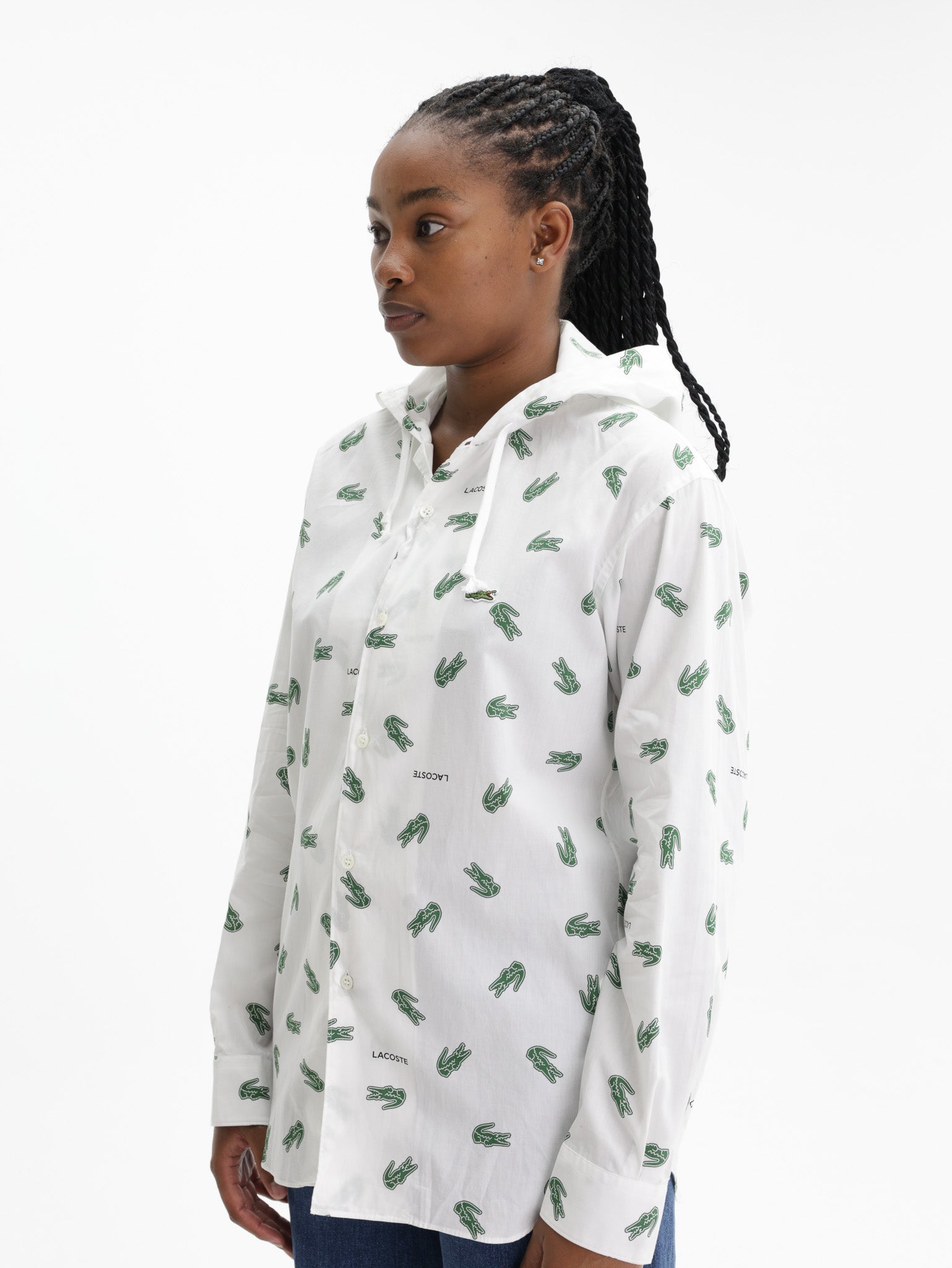 Comme Des Garcons Shirt Hooded X Lacoste White