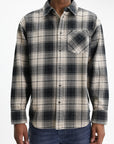 Purple Shirt Plaid Western Brown