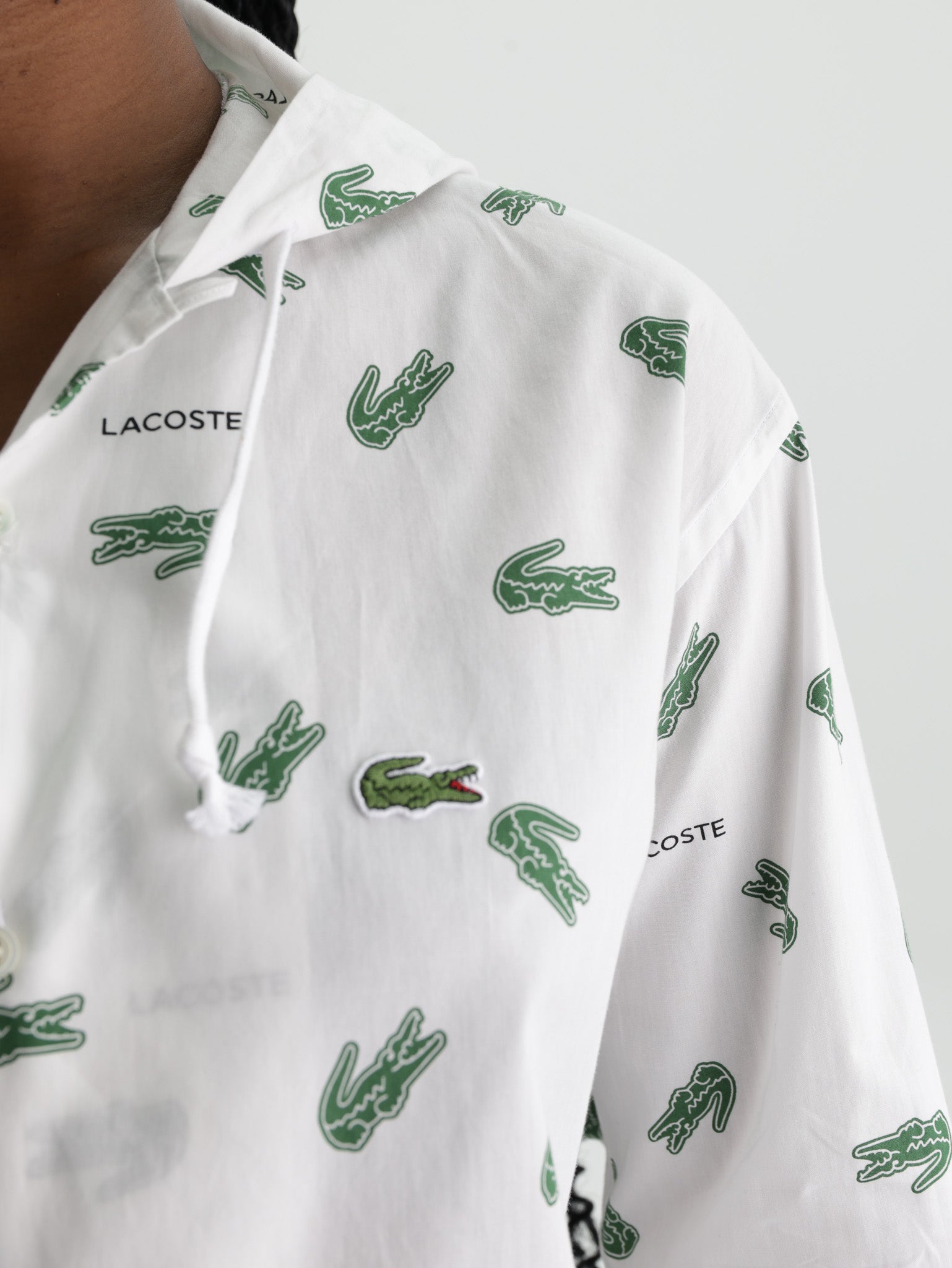 Comme Des Garcons Shirt Hooded X Lacoste White - AL Capone Premium