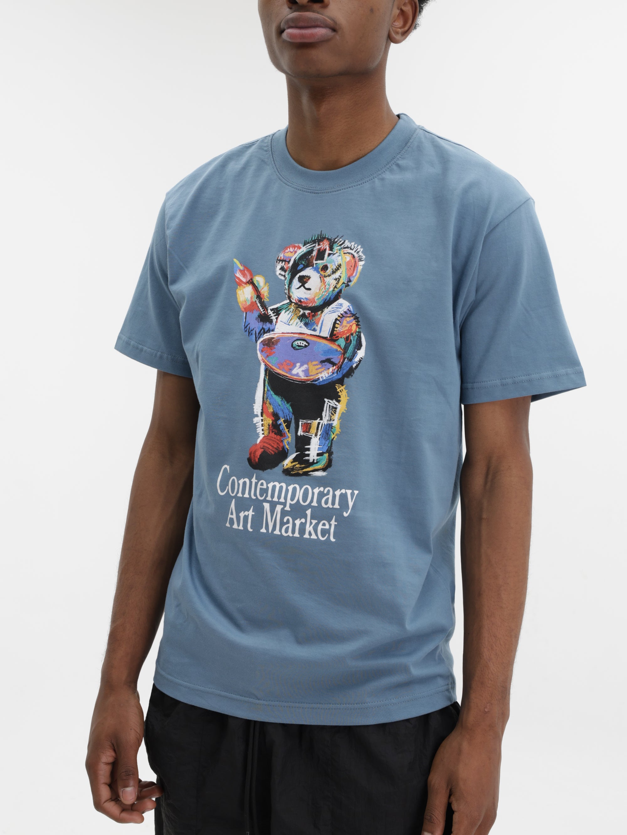 Market T-Shirt Art Market Bear Wave