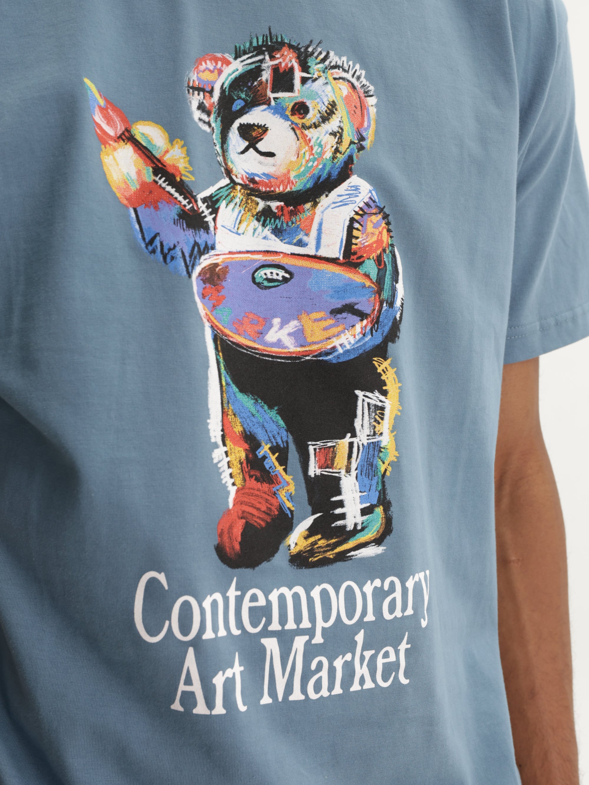 Market T-Shirt Art Market Bear Wave