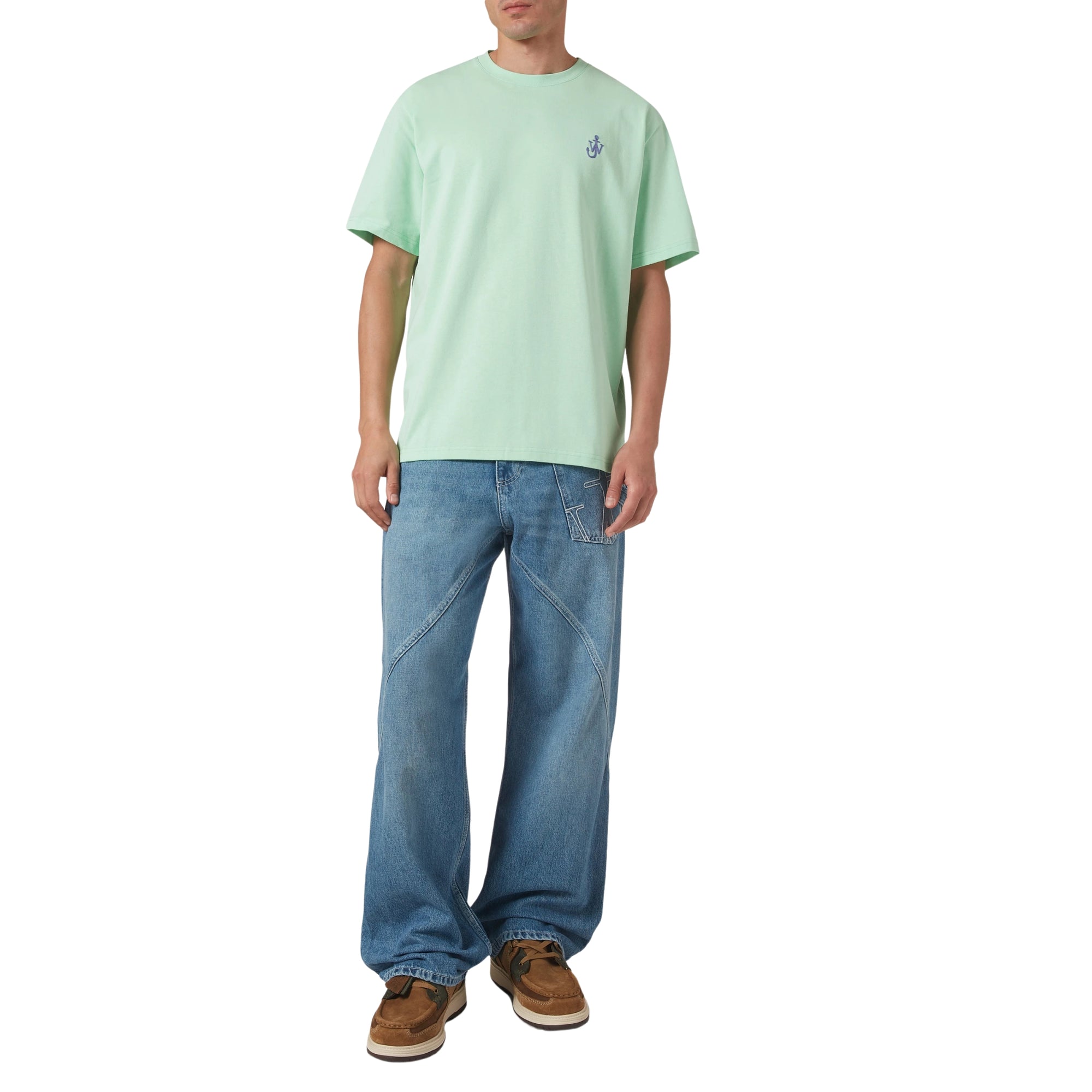 Jw Anderson T-Shirt Anchor Embroidery Spearmint