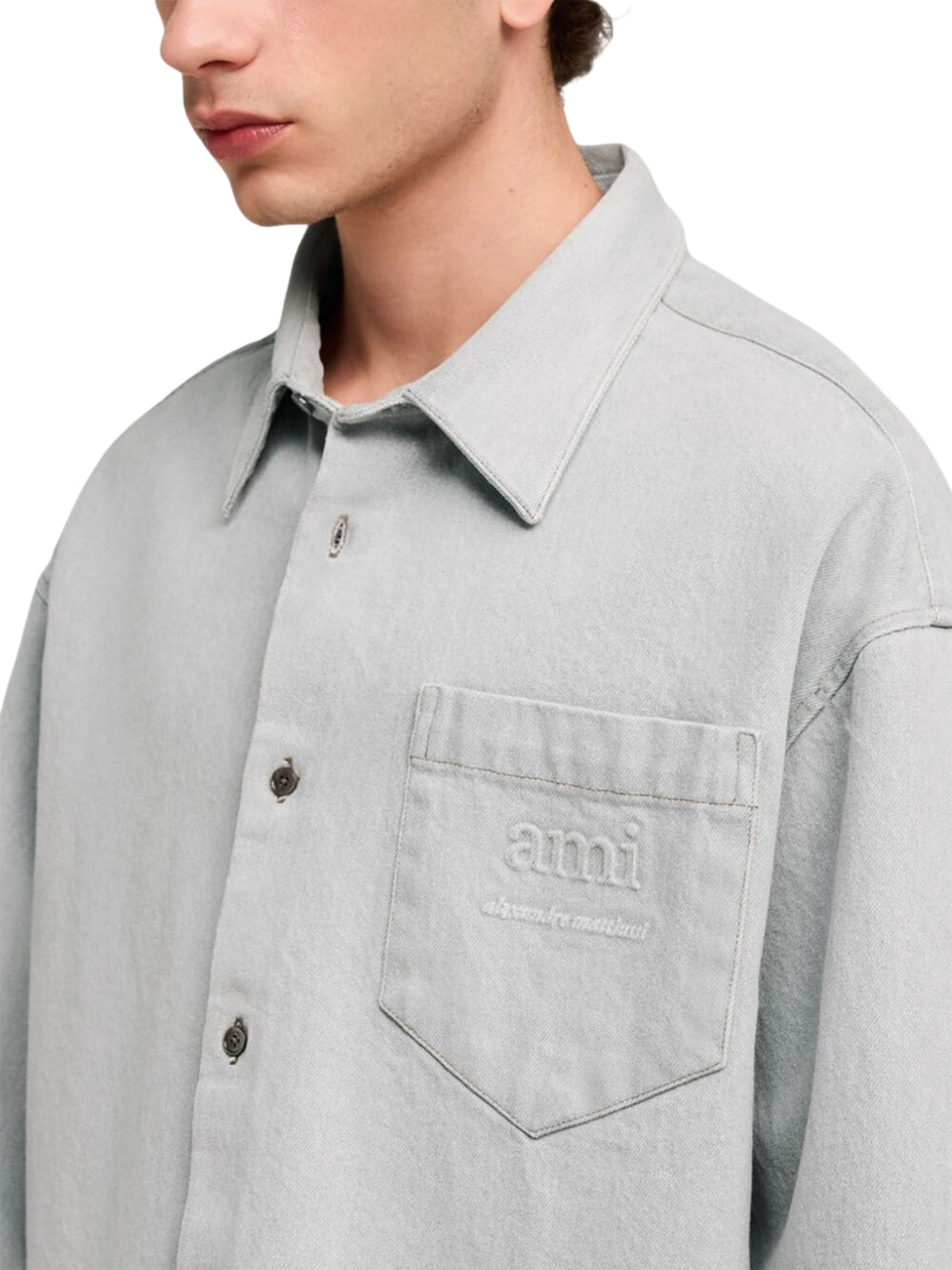 Ami Shirt Denim Javel Grey - 3