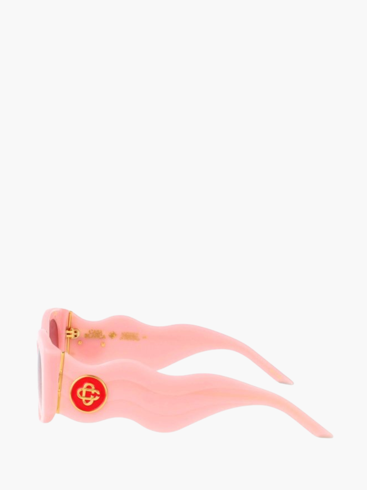 Casablanca Sunglasses Acetate &amp; Metal Oval Wave Pink