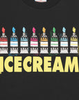 Ice-Cream T-Shirt Art Supplies Black