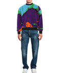 Msgm  Sweater Earth Galaxy Purple - 3