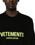 Vetements T-Shirt Logo Black-Yellow