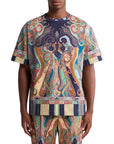 Etro T-Shirt Multi Coloured Paisley Navy