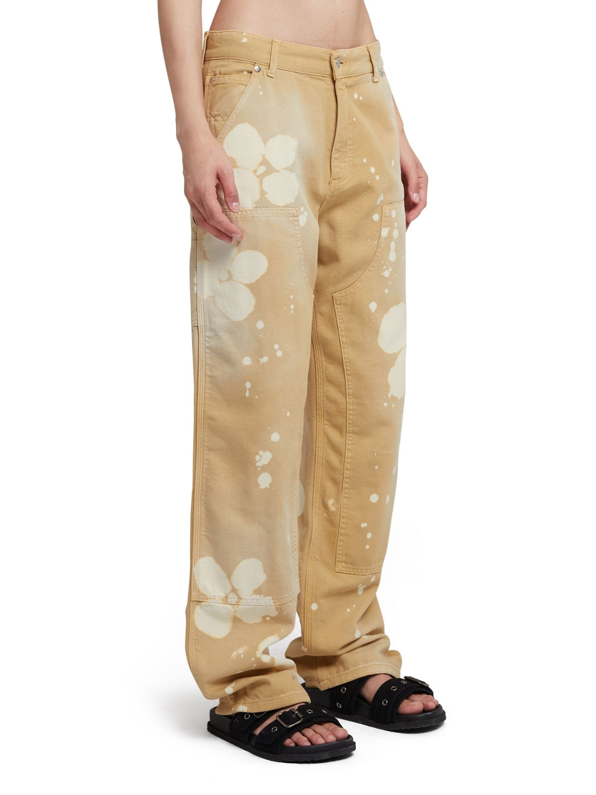 Msgm Pants Ladies Floral Sand