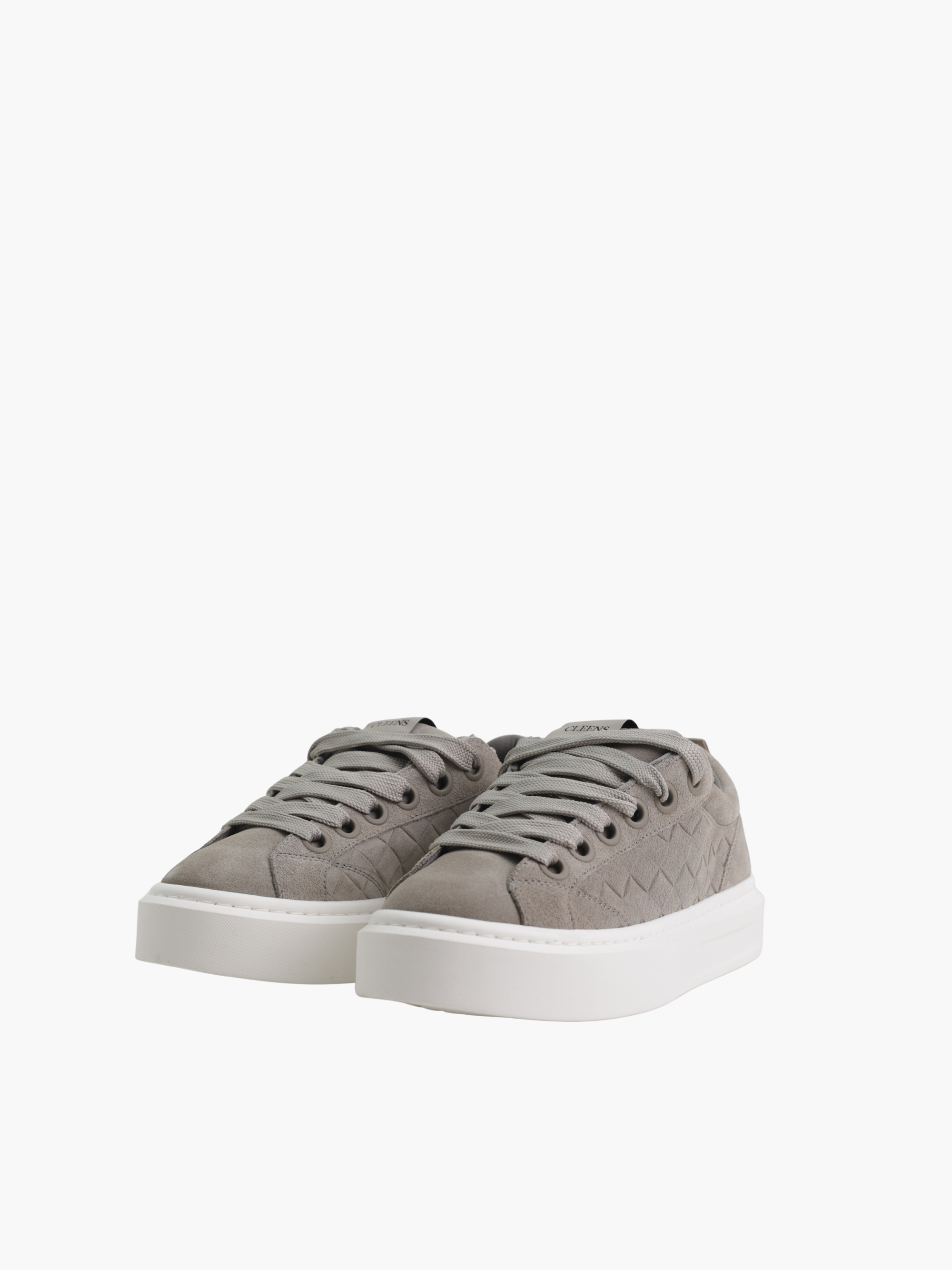 Cleens Sneaker C49 Suede White Sole Grey