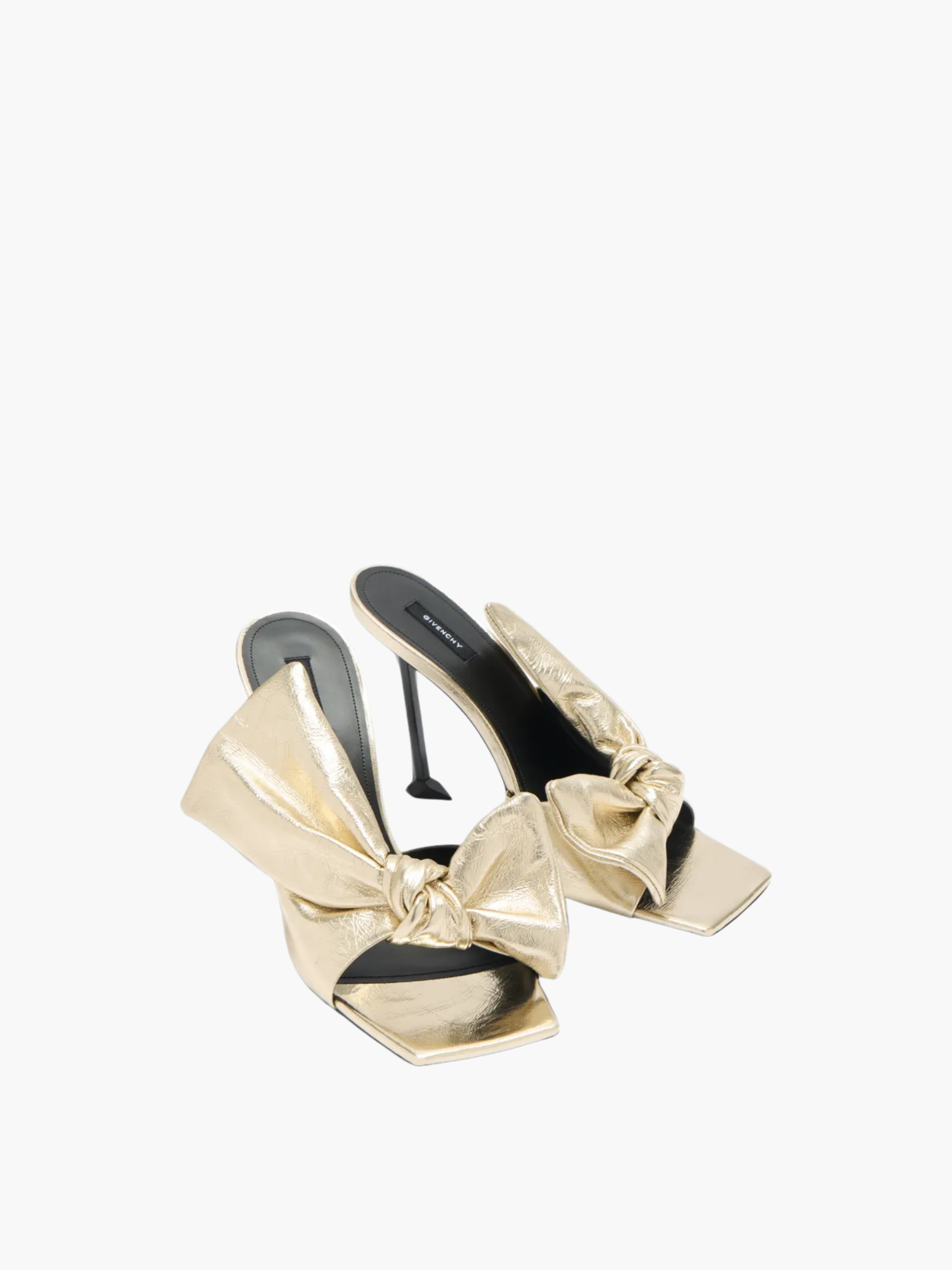 Givenchy Gh10 High Heel Bow Open  Gold