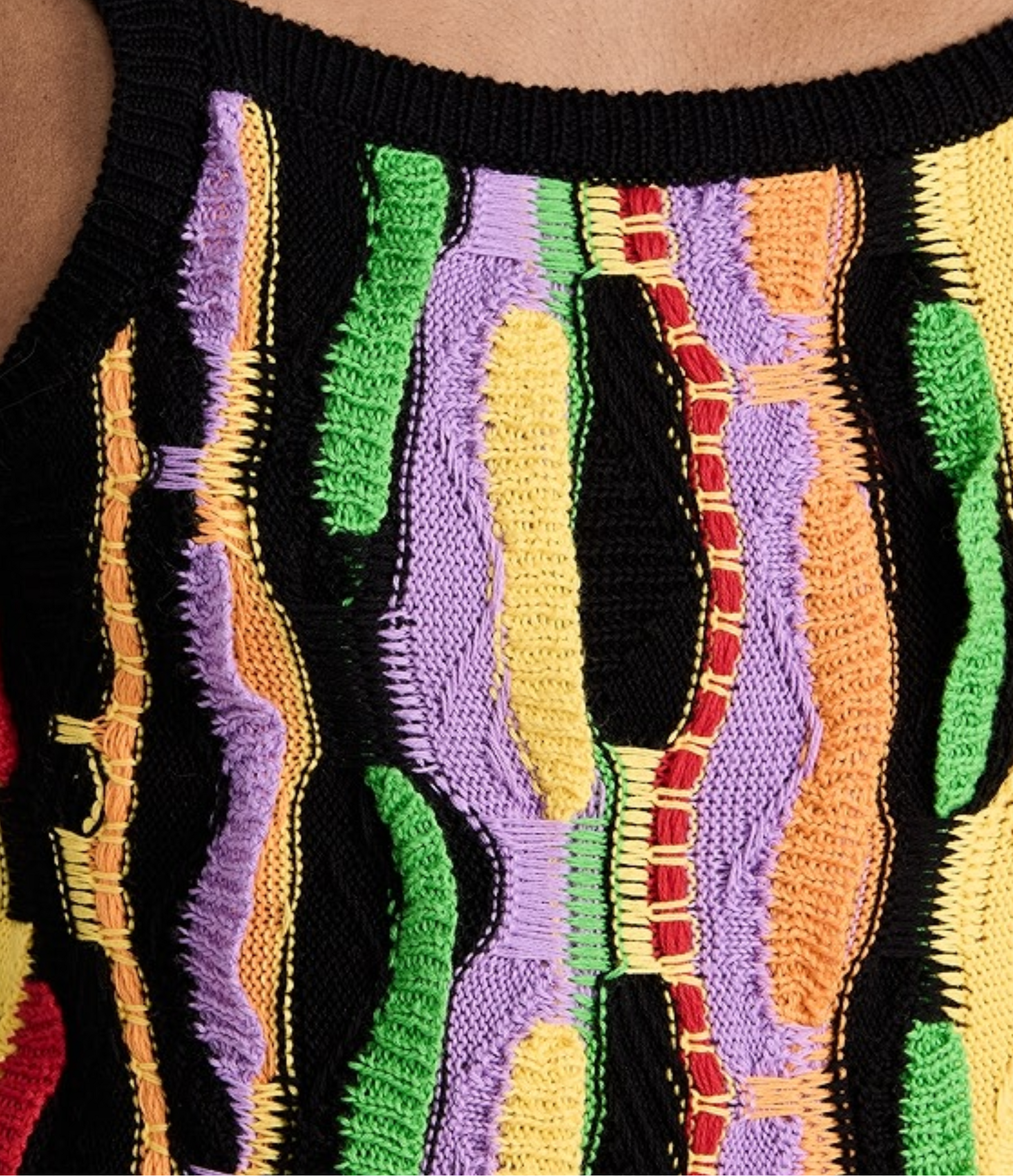 Msgm Dress Knit Sleeveless Multicolour