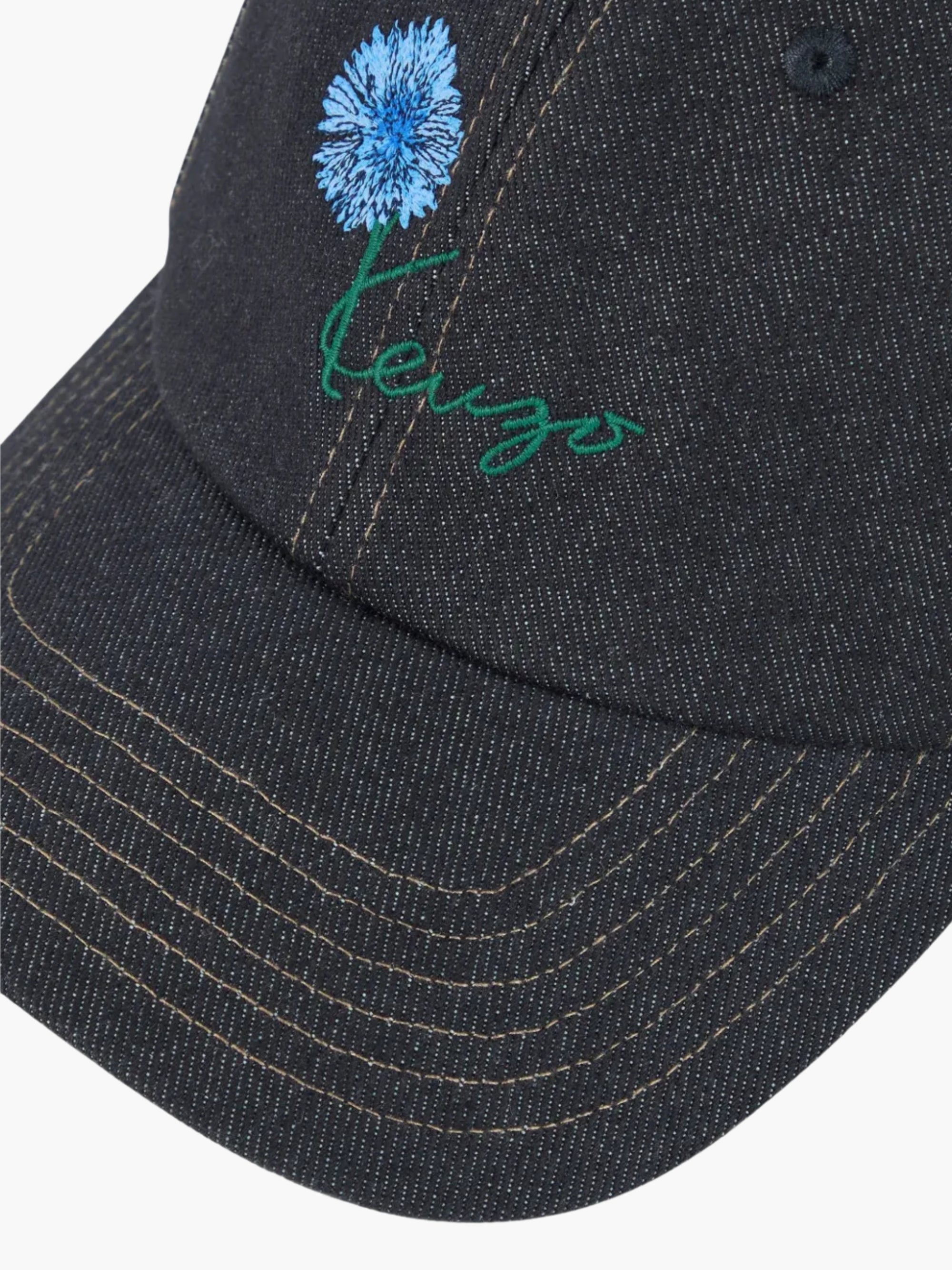 Kenzo Cap Blue Flower Emb Navy