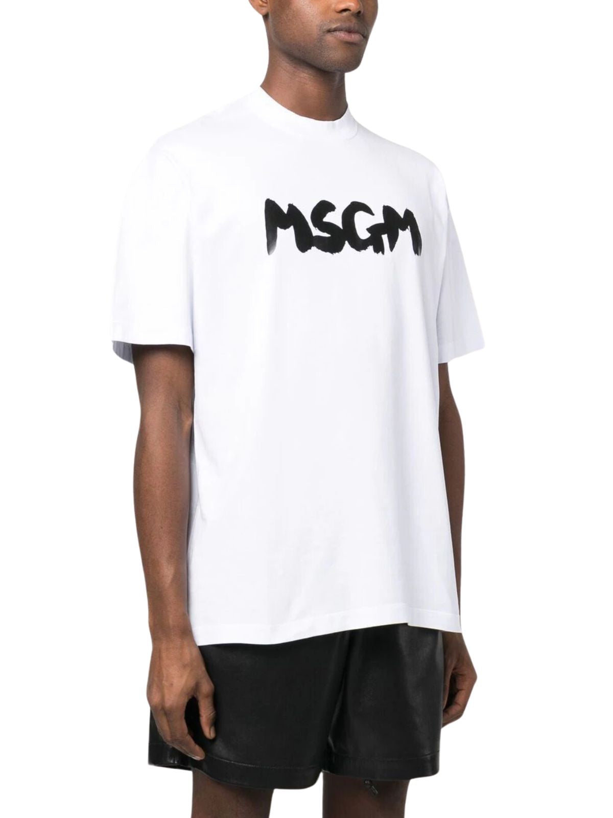 Msgm T-Shirt Bold Logo White – AL Capone Premium