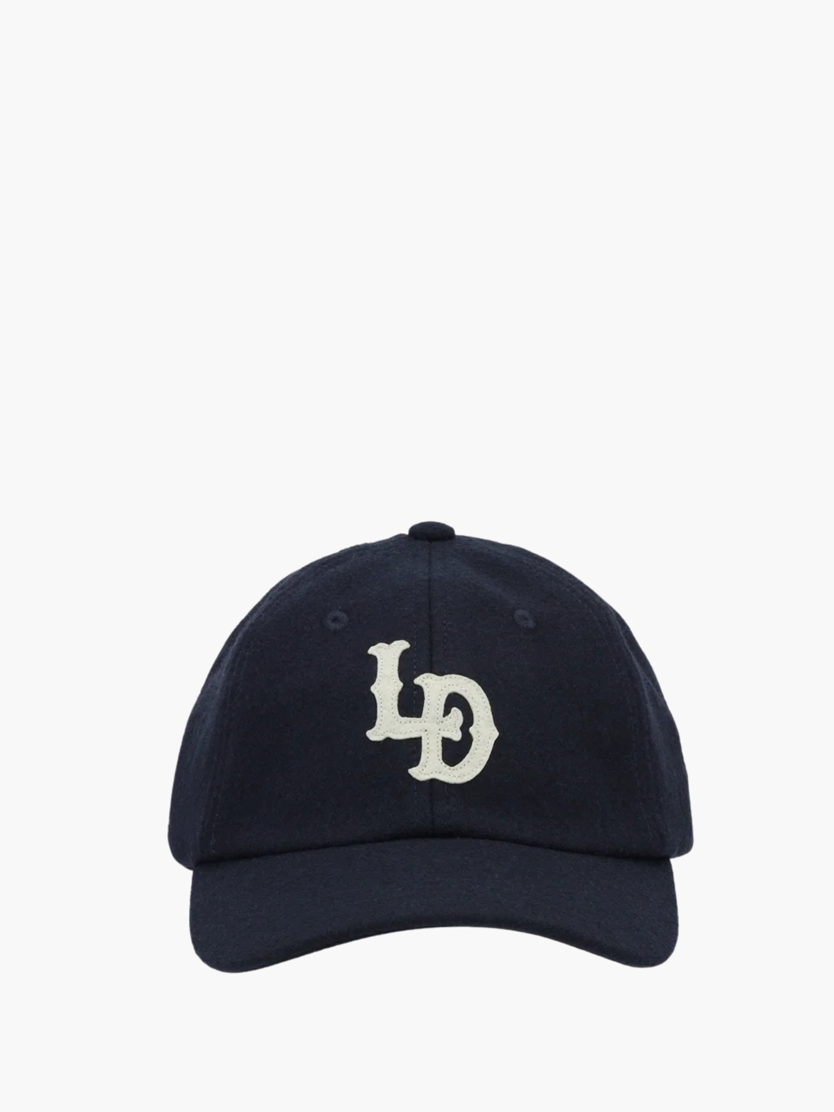 Les Deux Cap Felt Logo Dad Dark Navy Blue