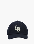 Les Deux Cap Felt Logo Dad Dark Navy Blue