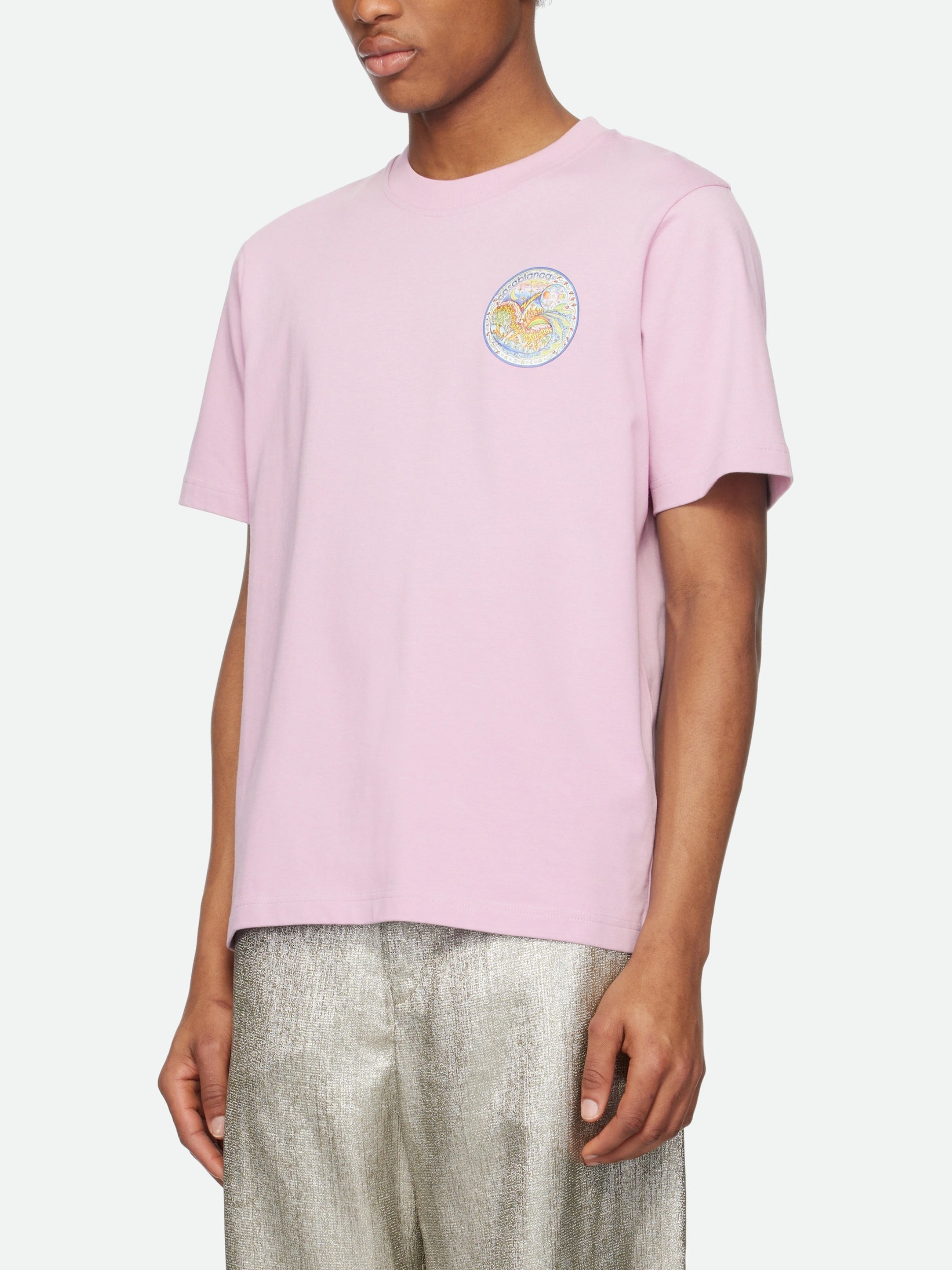 Casablanca Crew Side Logo Four Elements Pink