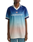 Casablanca T-Shirt Football Blue Gradient