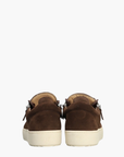 Giuseppe Zanotti Sneaker Z75 Side-Zip Suede Brown