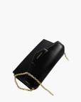 Givenchy Clutch Gold Logo Embossed Black