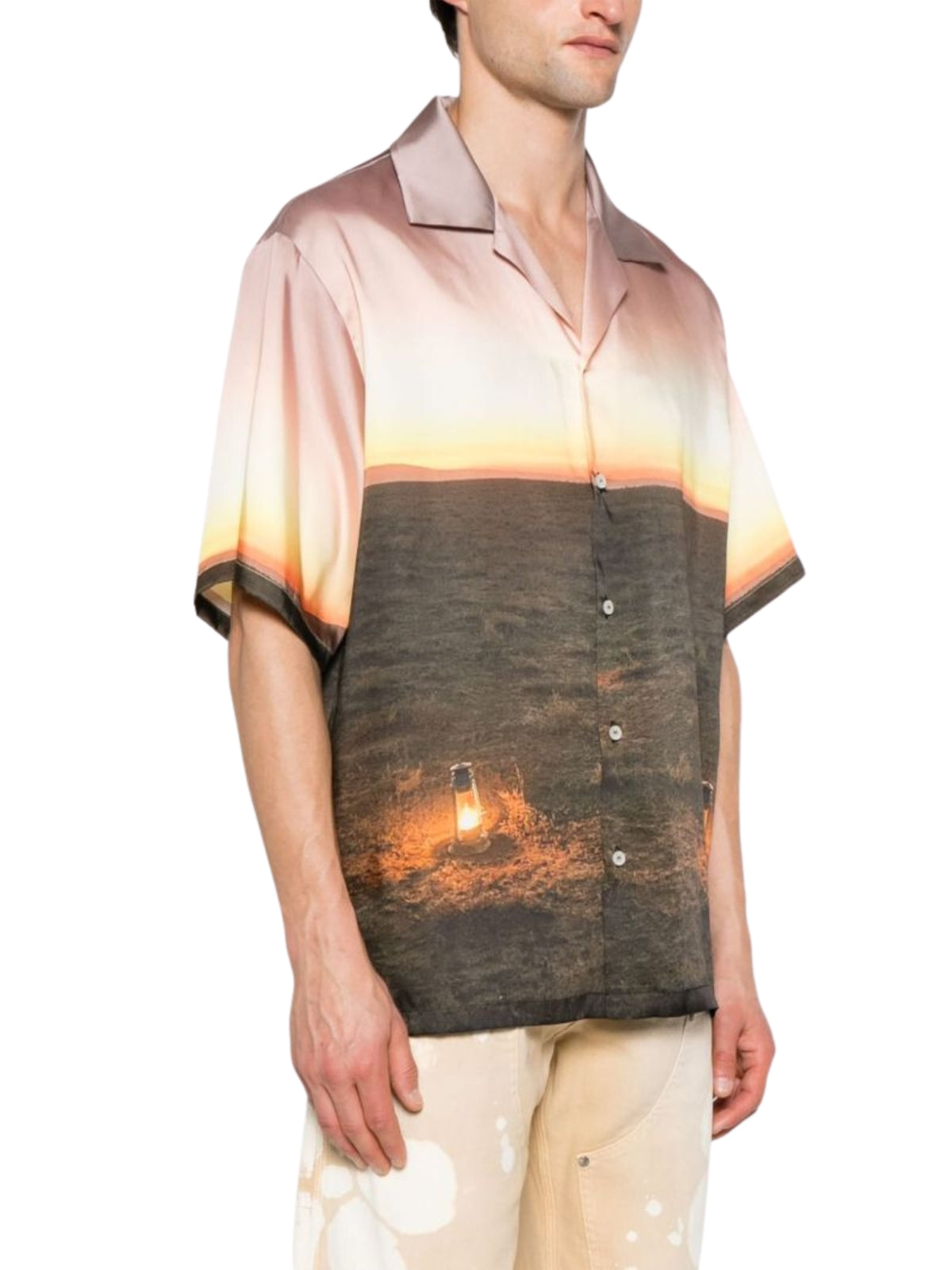 Msgm Shirt Sunset Multicolour