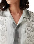 Casablanca Shirt Cuban Collar Gradient Heart Monogram Grey