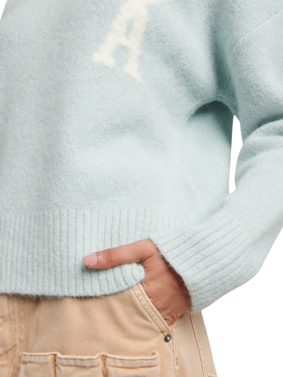 Ami Turtleneck Logo Powder Blue - 3