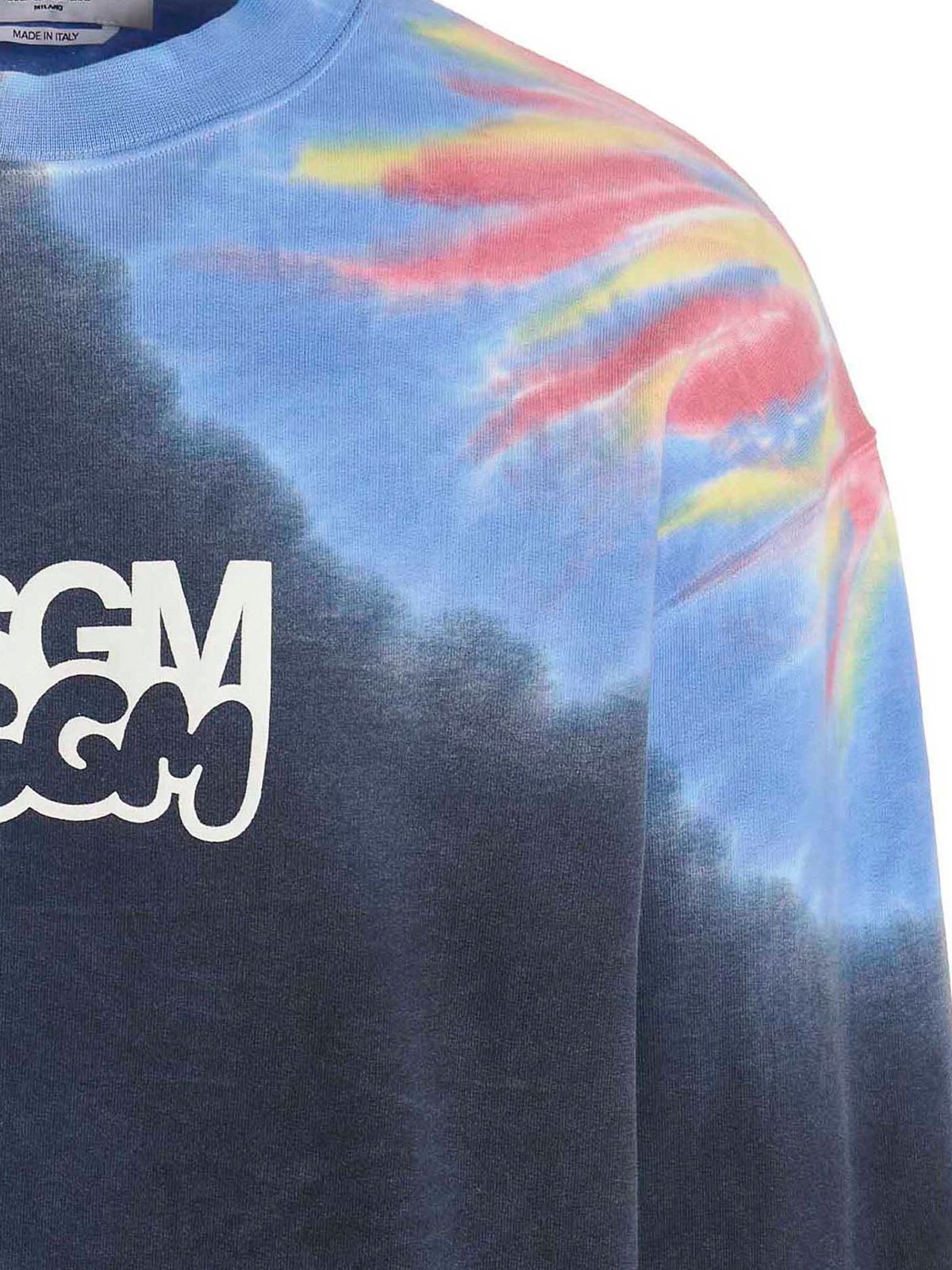 Msgm Sweater Double Logo Blue-Red-Yellow - 3