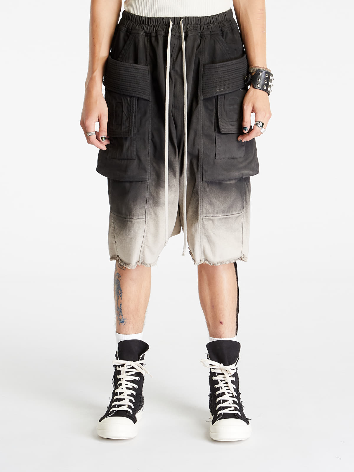 Rick Owens Shorts Creatch Black Pearl Degrade - 3