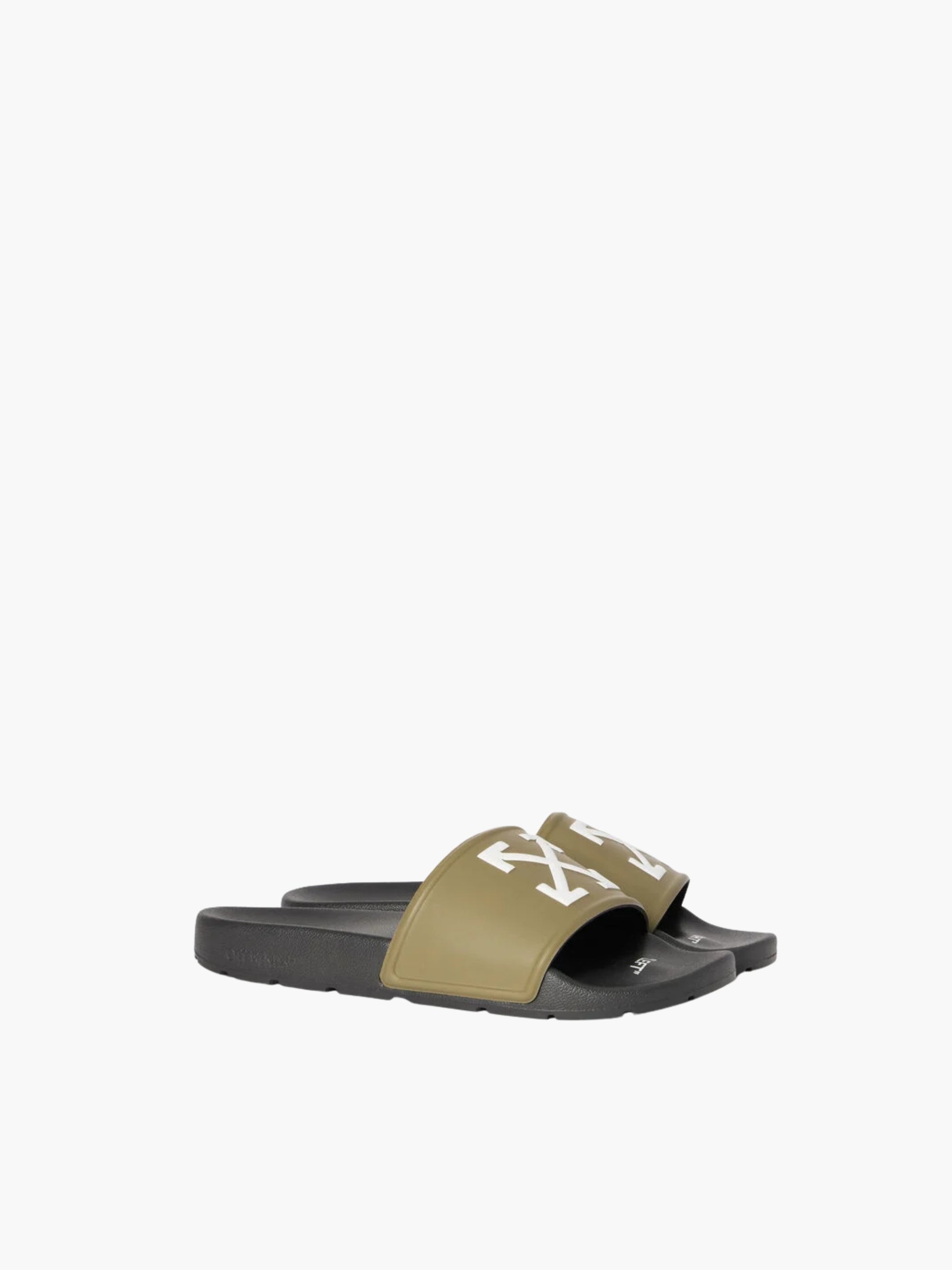 Off-white Slides Owsl21 W-arrow Black/Olive Green