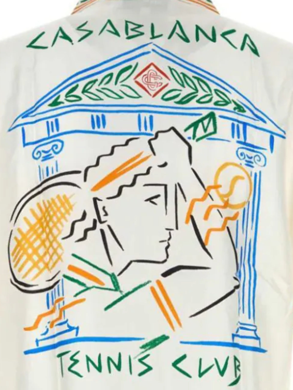 Casablanca Shirt Cuban Collar Crayon Temple Tennis Club