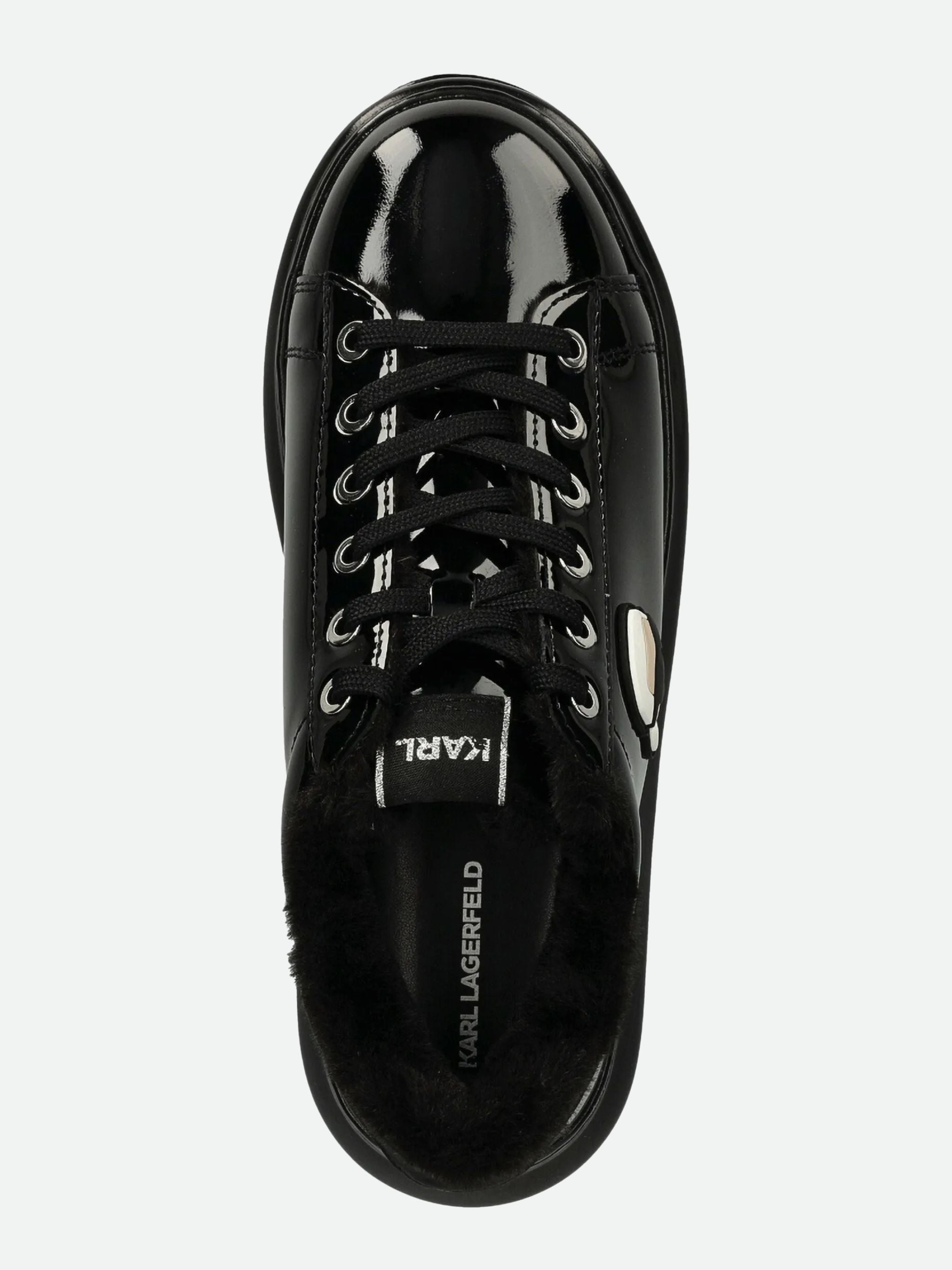 KABAブラック38 Karl Lagerfeld Sneaker Kll282 Kapri Nft F4Ft Shine Lo Lined Black