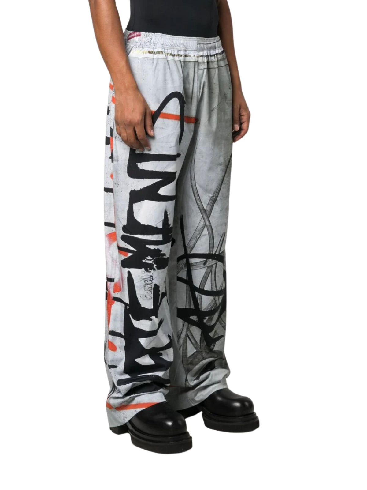 Vetements Pants Graffiti Grey - 3