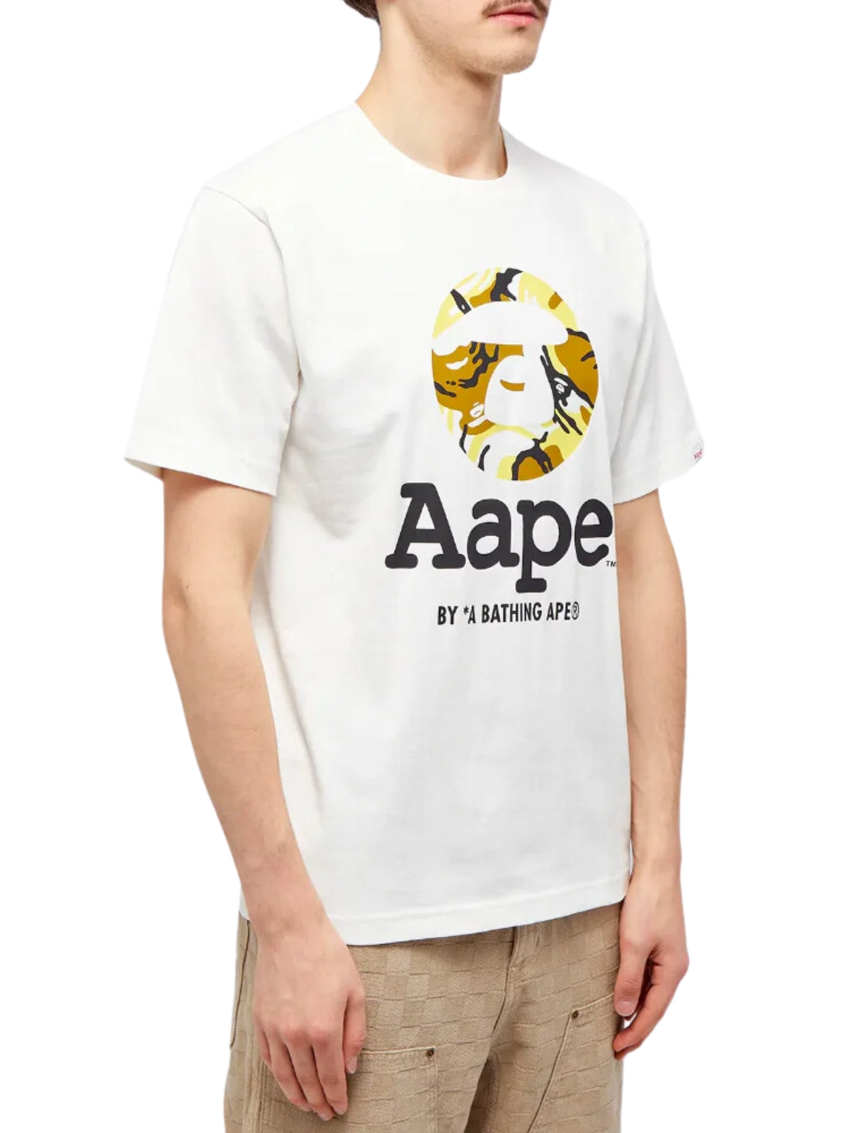 Aape T-Shirt Bold Centre Logo White - 3