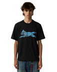 Icecream Halfton Running Dog T-Shirt Black