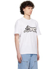 Icecream Polka Dot Running Dog T-Shirt White