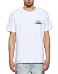 Purple T-Shirt Multi Logo White