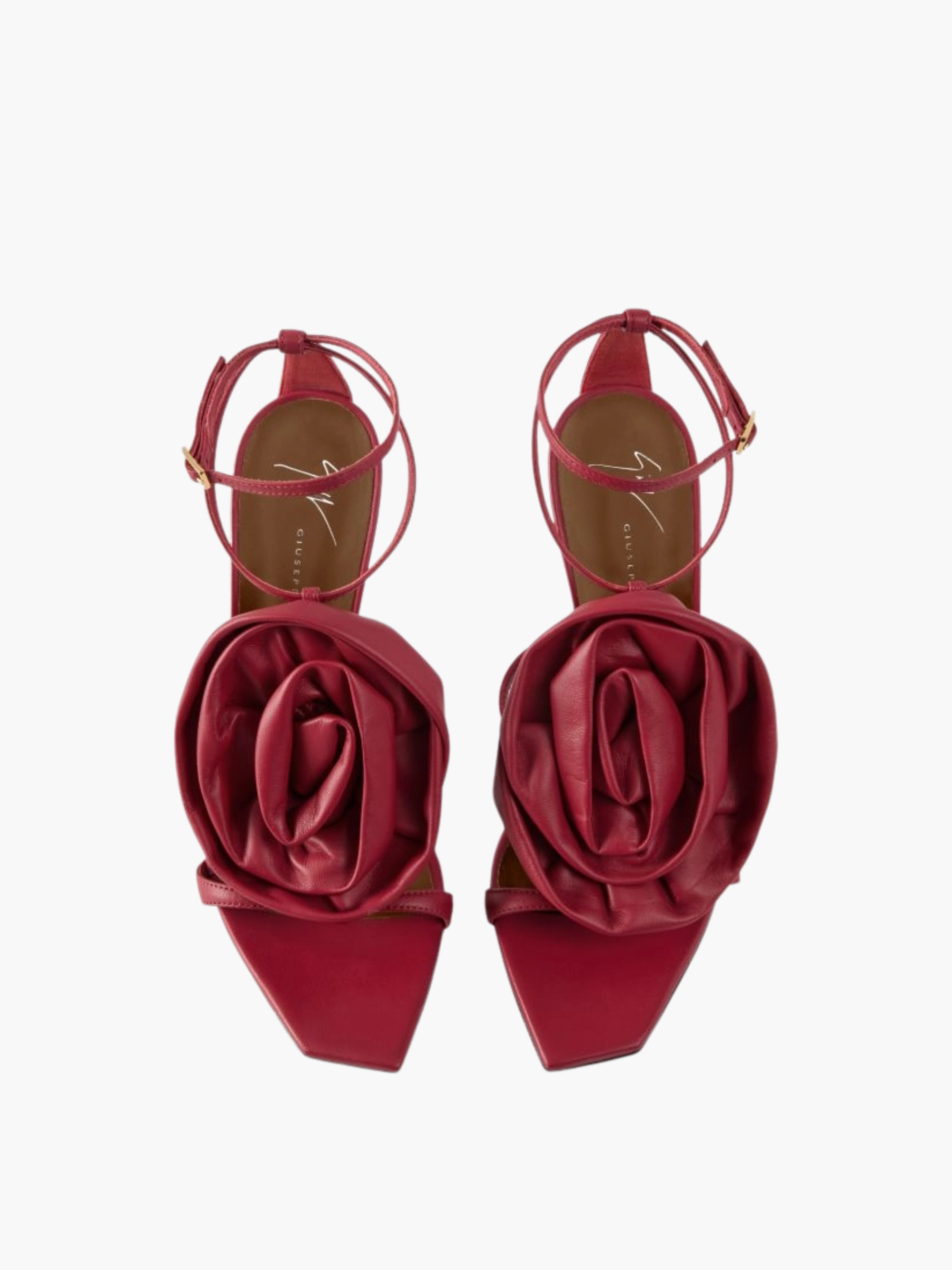 Giuseppe Zanotti High Heel ZH11 Cursed Flower Sandal 105mm Red