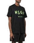 Msgm T-Shirt Logo Black-Lime